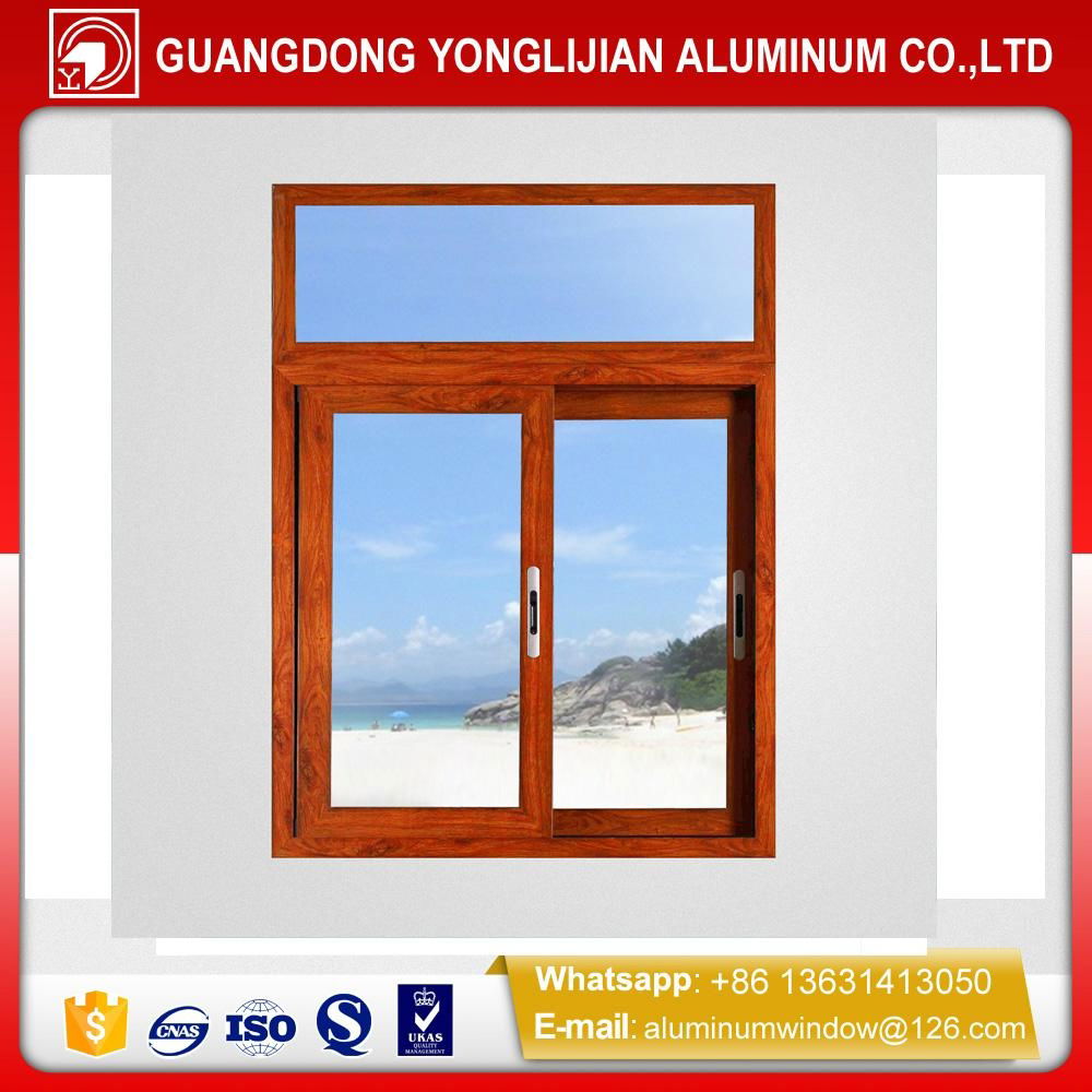 China wood grain Aluminum casement window & door manufactuer 5