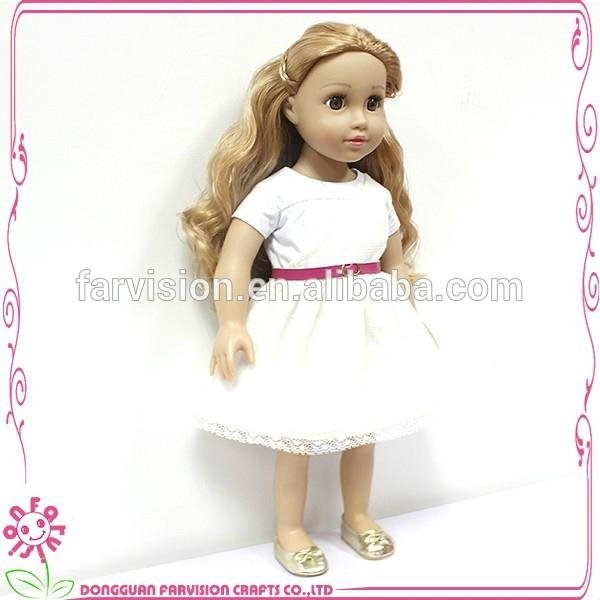 Handmade cheap 18 inch vinyl doll American Girl doll 3