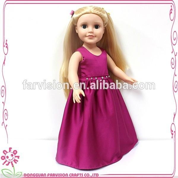 Plastic vinyl doll 18 inch American Girl doll toy 5