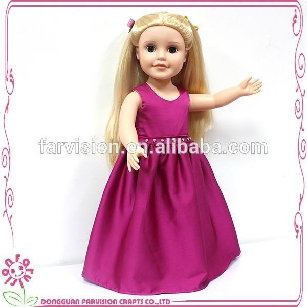 Plastic vinyl doll 18 inch American Girl doll toy 4