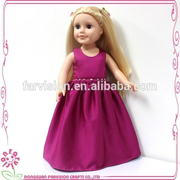 Plastic vinyl doll 18 inch American Girl doll toy 3