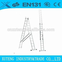 aluminium 2 section extension ladder with hook