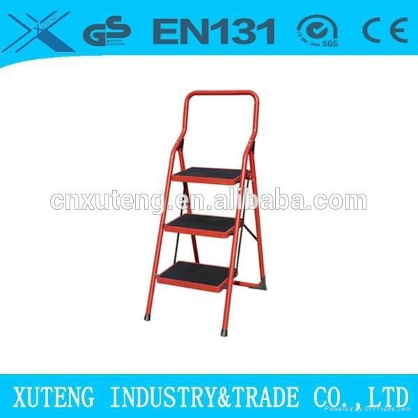 household steel ladder with handrail