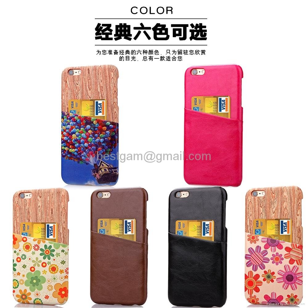New Design Luxury Colored BackCover Wallet Case Holder Stand For iPhone 6 or 6S  2