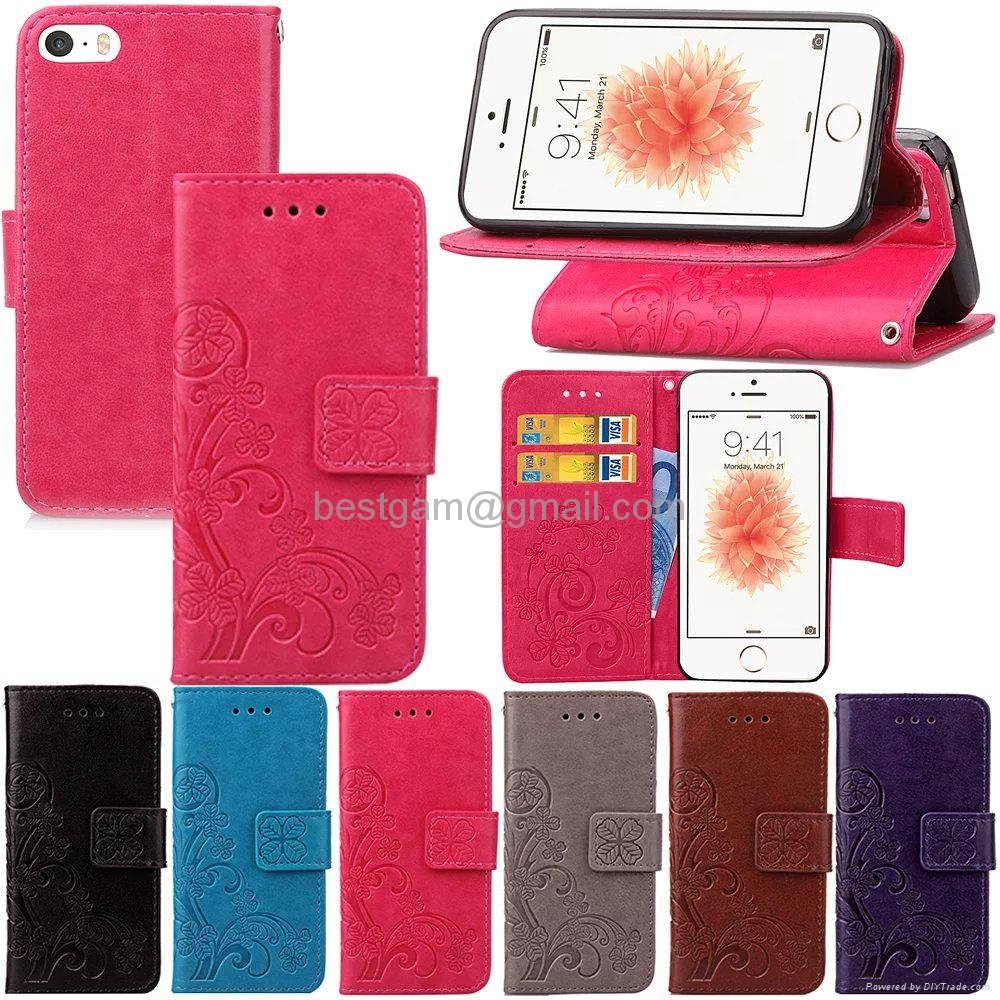 Luxury Magnetic Flip Wallet Leather Stand Case Cover For iPhone 5 se 6 6s Plus 7