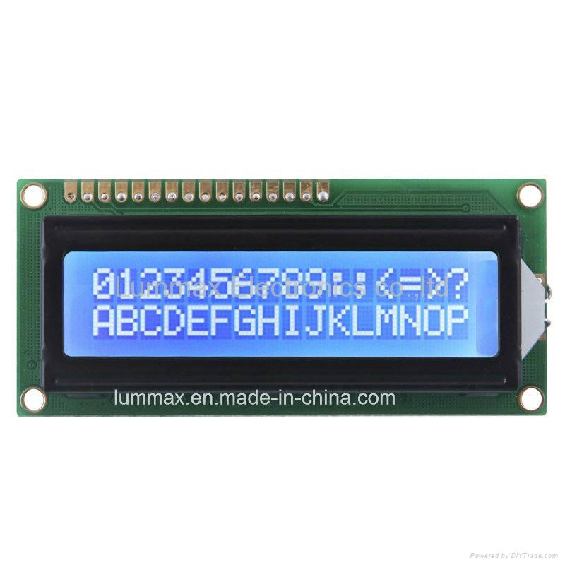 16X2 Character LCD Module (Size: 80.0(W) *36.0 (H) mm) 2