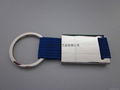 厂家专业生产简约长方形织带金属钥匙扣