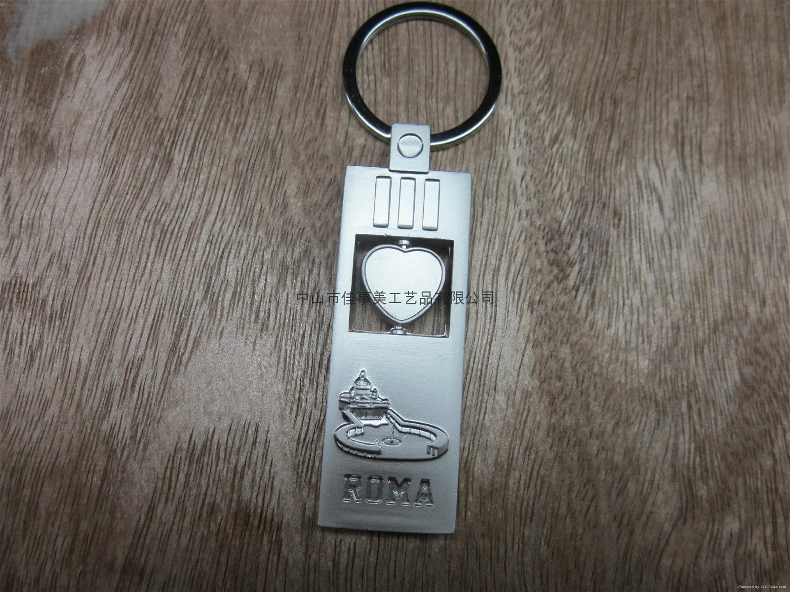 廠家專業生產簡約長方形織帶金屬鑰匙扣 5