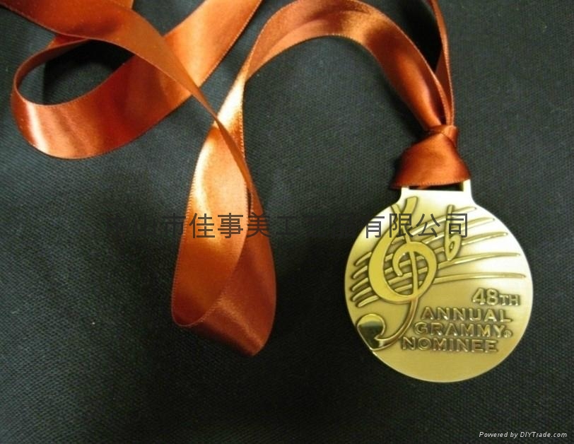 广东厂家直供电镀喷沙冰上曲棍球纪念奖牌 5
