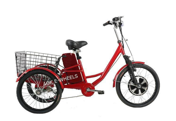 350W Electric Tricycle for Cargo with Big Basket (TC-017)