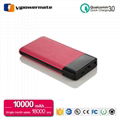 New arrival PT-232 10000mAh li-polymer real leather power bank for smartphones