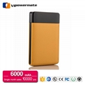 New arrival 6000mAh li-polymer leather