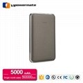 Ultra Slim Portable 5000mAh Newest Design Luxury Unique Power Bank Leather 5