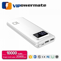 2017 new arrival fast charge 10000mAh li-polymer battery power bank