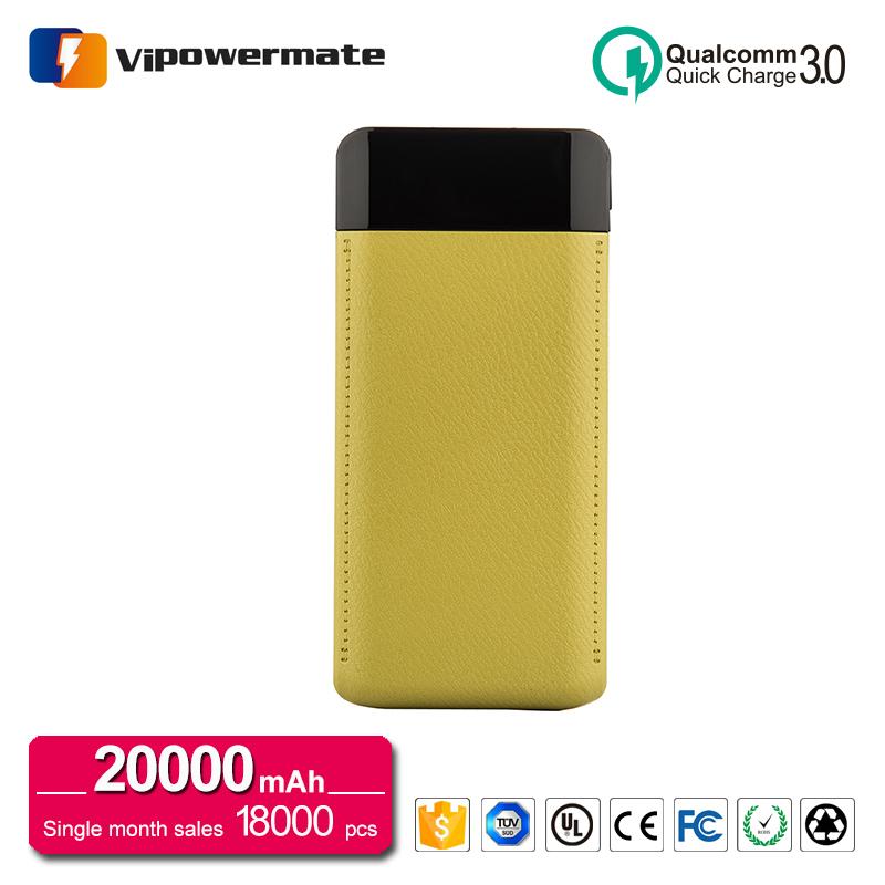 2017 New arrival 20000mAh li-polymer leather portable power bank