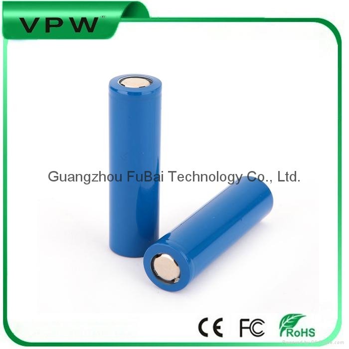 High quality rechargeable li-ion 3.7V 2200mAh ICR18650 lithium battery 2