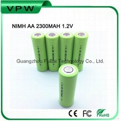 Ni-Mh AA size rechargrable nimh 2300mAh battery cell