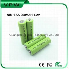Rechargeable AA 200mah Nimh Battery Cell