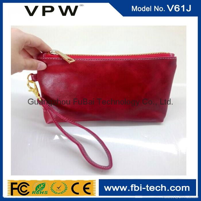 portable power bank in leather bag/new style phone charging purse for women 2