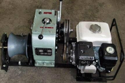 Motorized grinder, cable winch 1