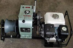 Motorized grinder, cable winch