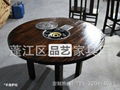 Hot pot shop solid wood dining table 1