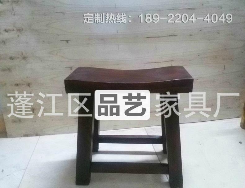 碳化实木古典弯面凳 3