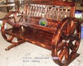 Solid wood vehicle wheelchair