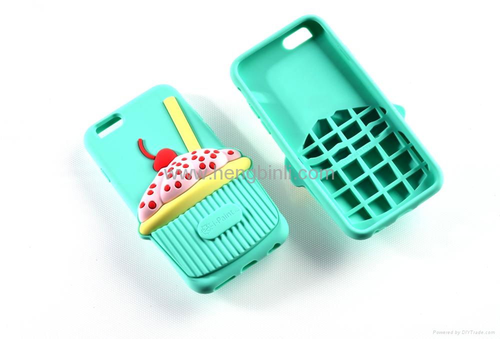 Beautiful Silicone Cartoon Smart Phone Case Eco-Friendly 3