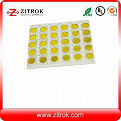 Aluminum Single-side Immersion gold PCB with White soldermask