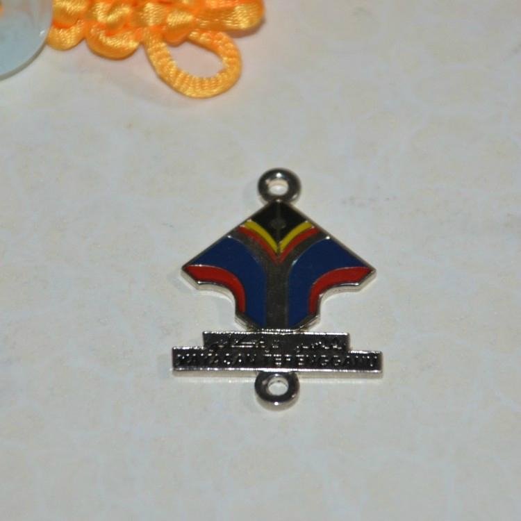 Metal badge with expoxy medal lapel 4