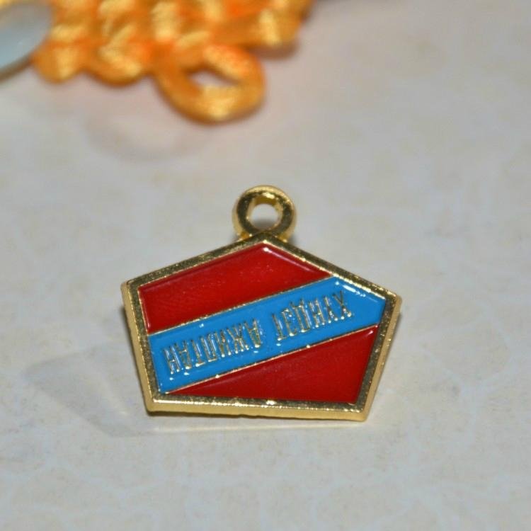 Metal badge with expoxy medal lapel 5