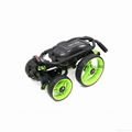 Axglo Flip N' Go 4 Wheel Golf Push Cart Black Red  2