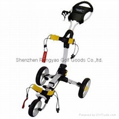 TOMMY ARMOUR 845 COMPACT 3 WHEEL PUSH GOLF TROLLEY