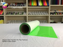 Alizarin Cuttable heat transfer PU Flex Vinyl  (NOR614 Neon Green)