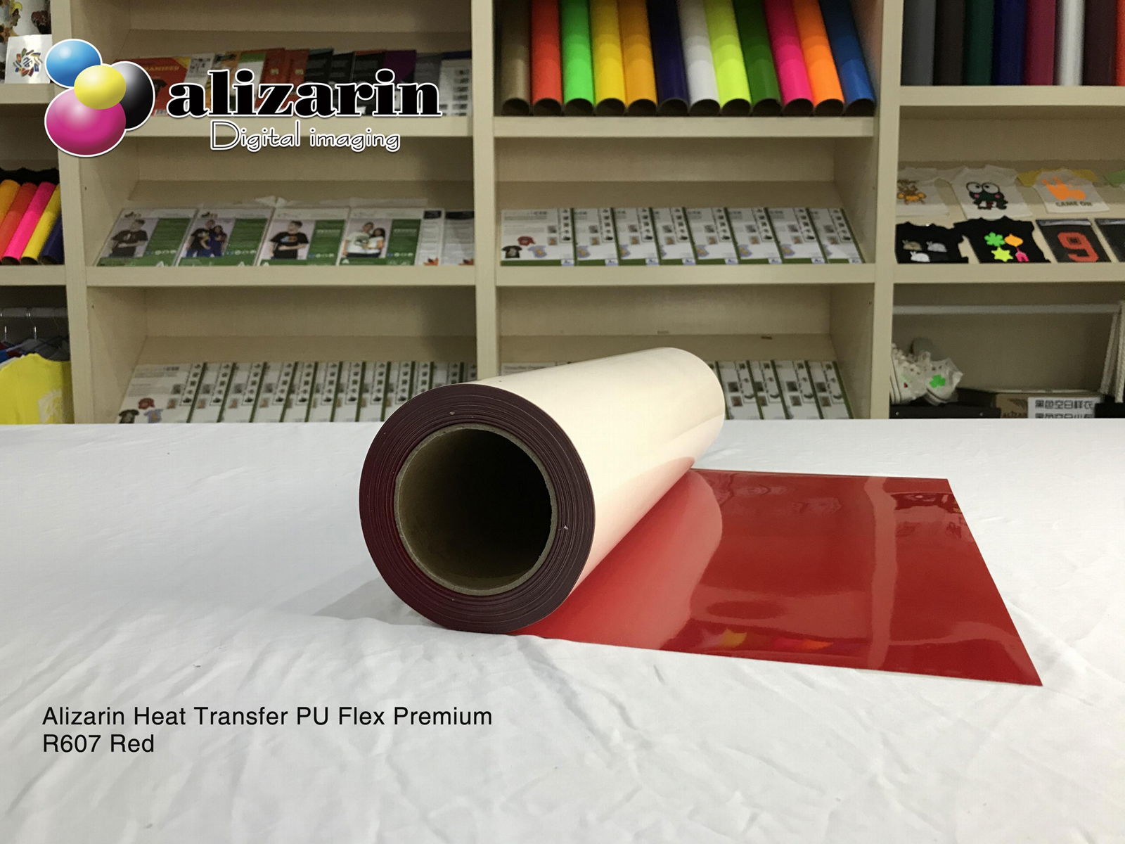 Alizarin Cuttable heat transfer PU Flex Vinyl  (R607 Red)