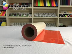 Alizarin Cuttable heat transfer PU Flex Vinyl  (OR604 Orange)