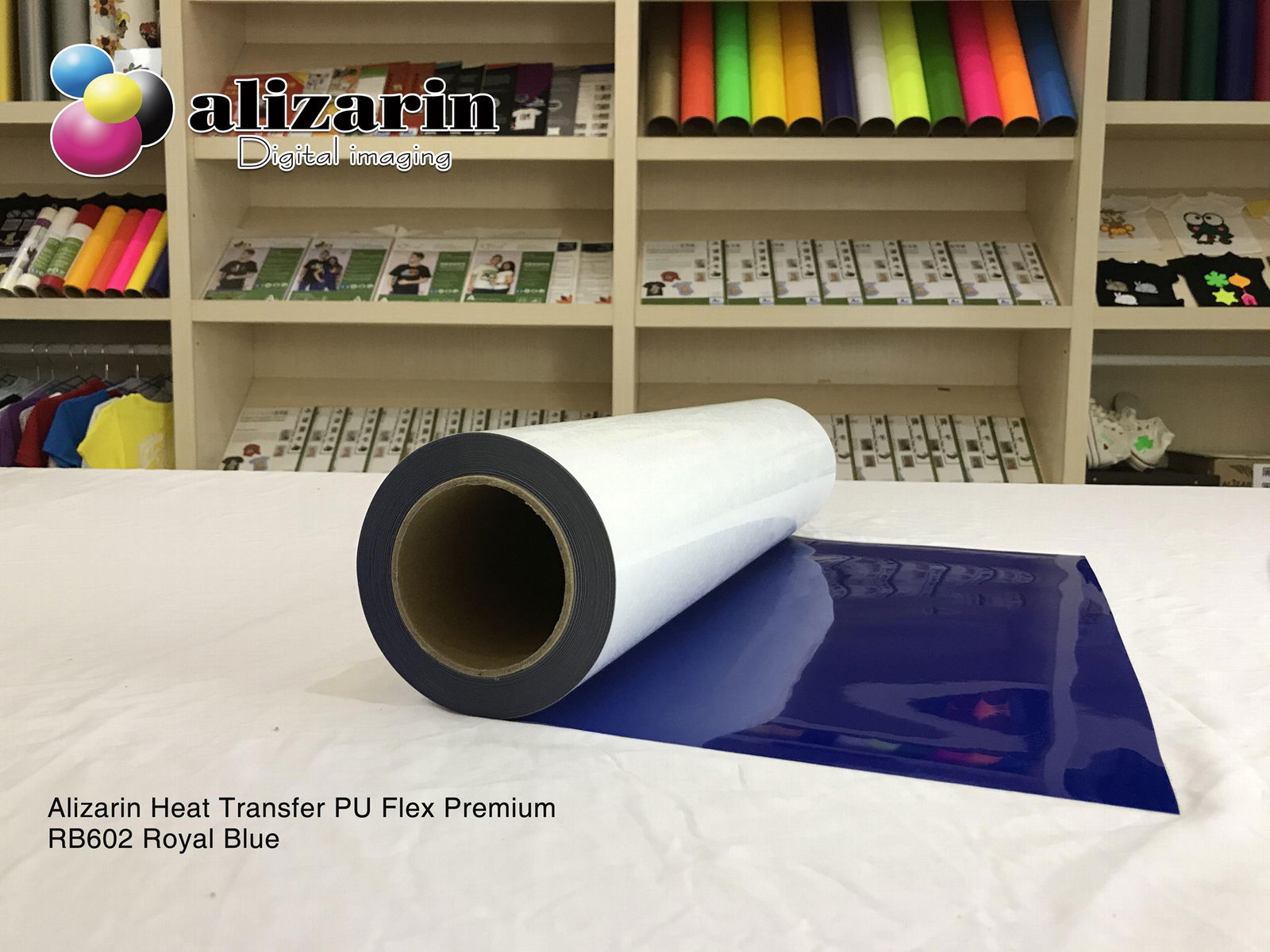 Alizarin Cuttable heat transfer PU Flex Vinyl  (RB602 Royal Blue)