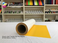 Alizarin Cuttable Heat Transfer PU Flex ( MY306 Medium yellow）