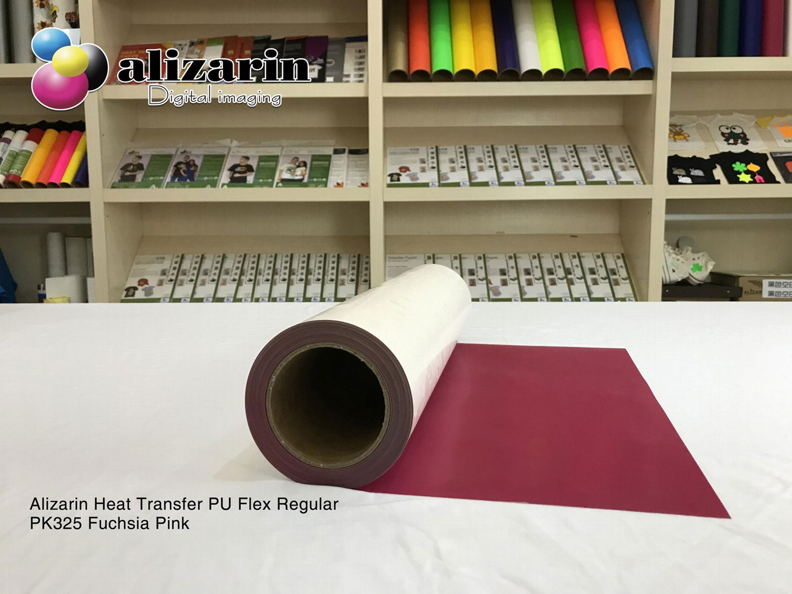 Alizarin Cuttable Heat Transfer PU Flex Regular（PK325 Fuchsia Pink ）
