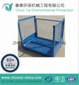 Steel Foldable Rolling Container Wire Mesh Storage Cage 5