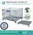 Steel Foldable Rolling Container Wire Mesh Storage Cage 4