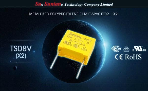 Suntan TS08V 310VAC Metallized Polypropylene Film Capacitor - X2 3