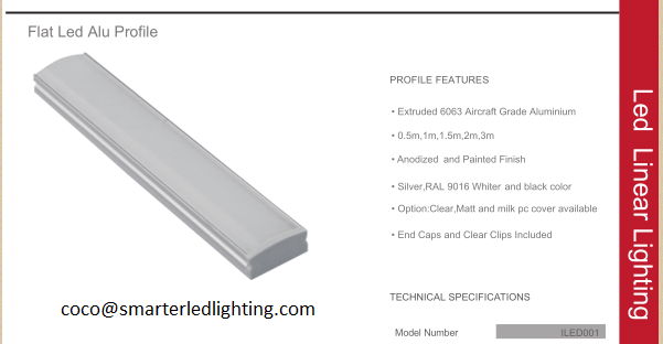 Surface Mount Aluminum LED Strip Fixture Channel 3