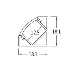 Straight corner whiter aluminum channel for housing 2