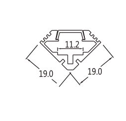 corner alu profile, 45° Led aluminum extrusion, Corner led linear 2