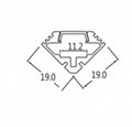 corner alu profile, 45° Led aluminum extrusion, Corner led linear 2