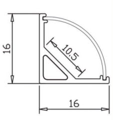  round corner led aluminum profile for led flexible strip 2