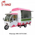 electric motorbike red hamburger carts mobile coffee food truck 1