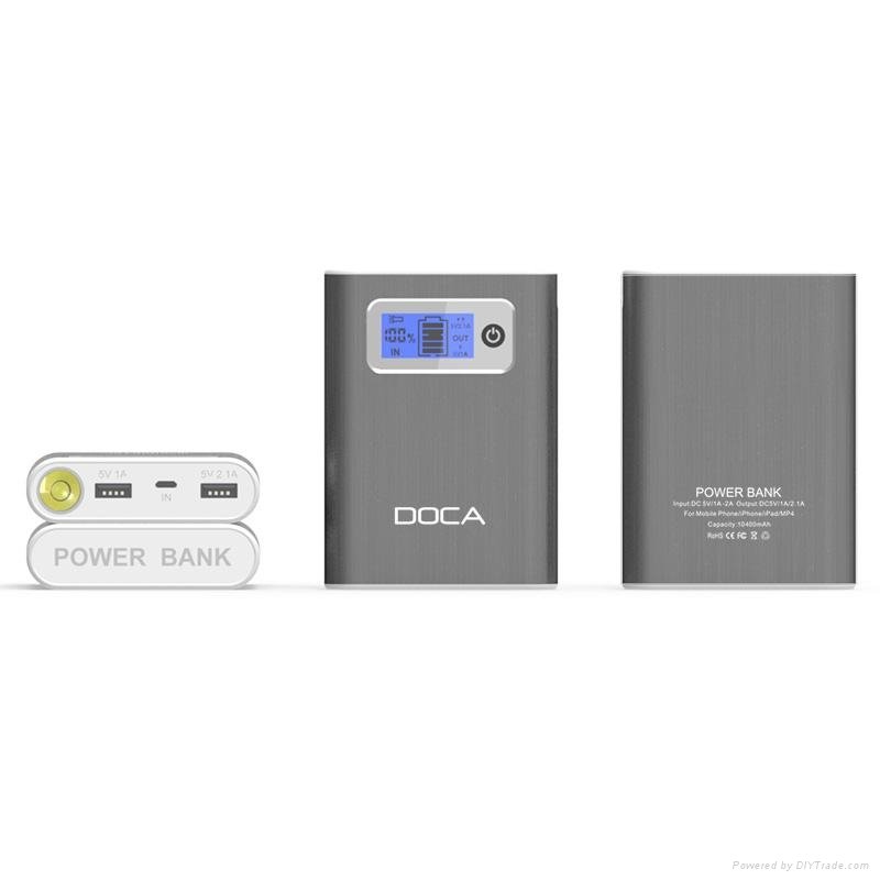 12000 mAh D568 dual usb power bank for ipad
